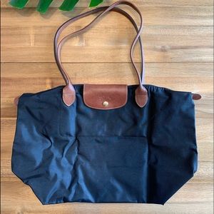 Longchamp Large Le Pliage Tote in Black